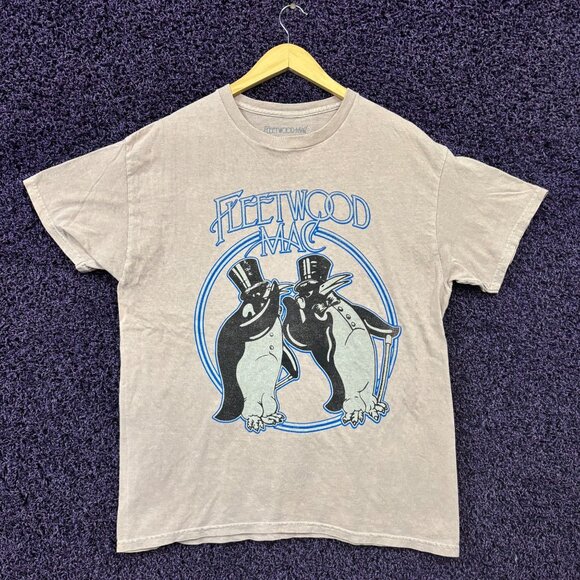 Fleetwood Mac Rumours Album Fancy Penguins Band T-Shirt L - Picture 1 of 4